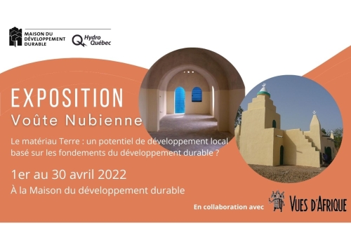 Exposition Voûte Nubienne - Festival Vues d'Afrique, Maison du développement durable