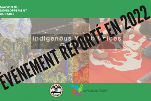 **REPORTÉ** COP26, Maison du développement durable, Indigenous youth voices