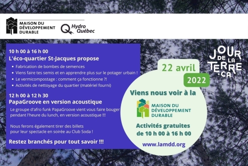 Jour de la Terre 2022, Maison du développement durable